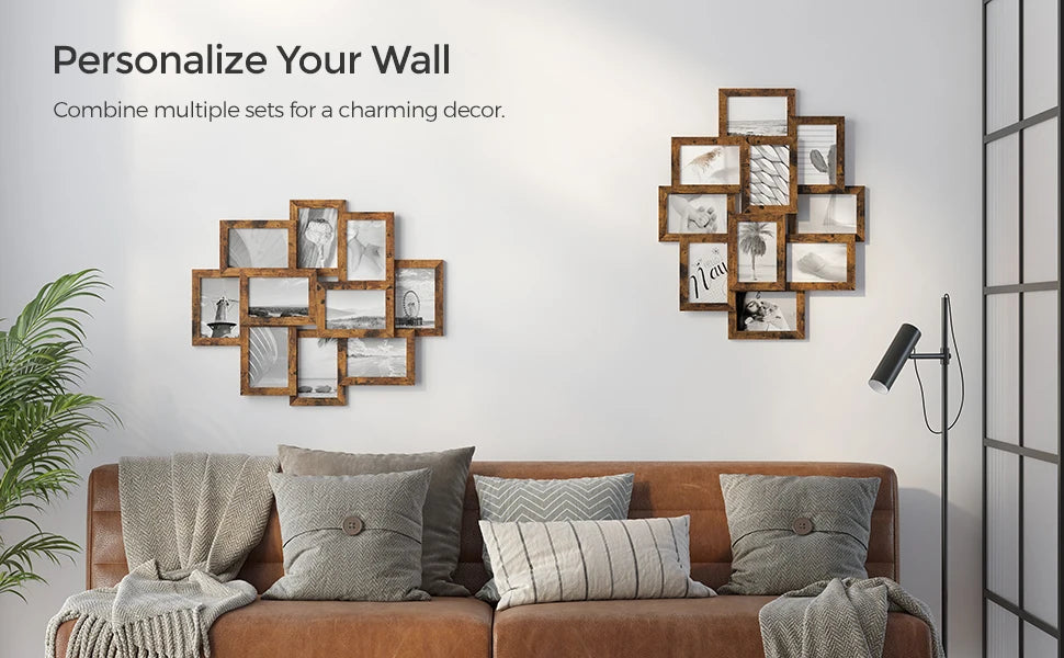 10-Pack Collage Picture Frames for Wall – Rustic 4x6 Photo Frame Set