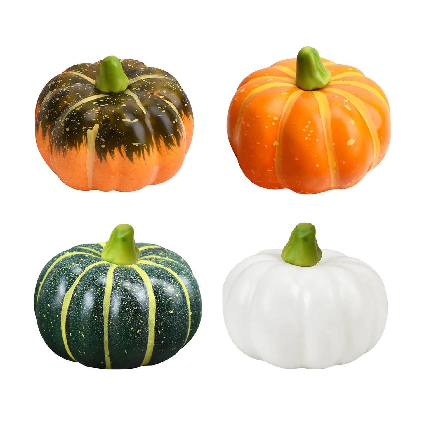 4pcs Artificial Foam Pumpkin Set of 4 – Autumn Harvest Home Decor