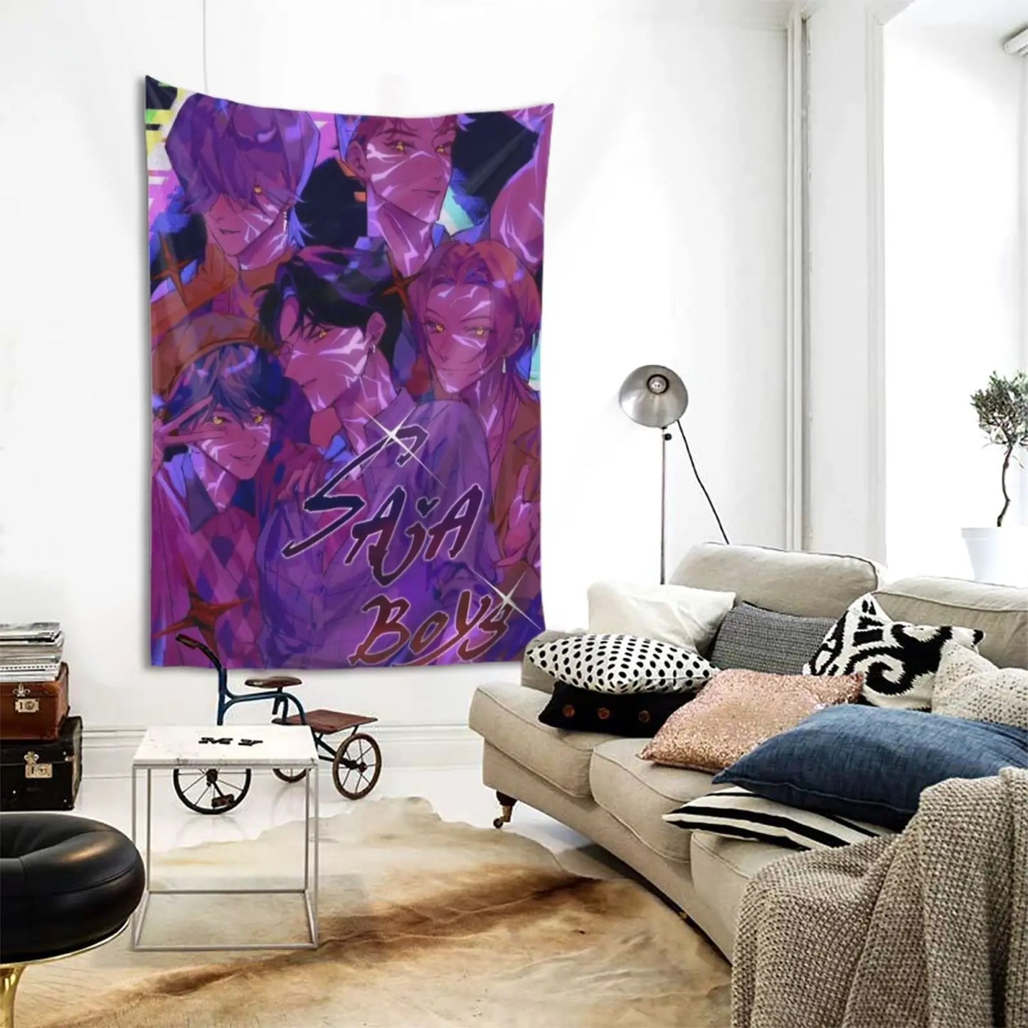 Fantastic Saja Boys Anime Tapestry for Wall Decor