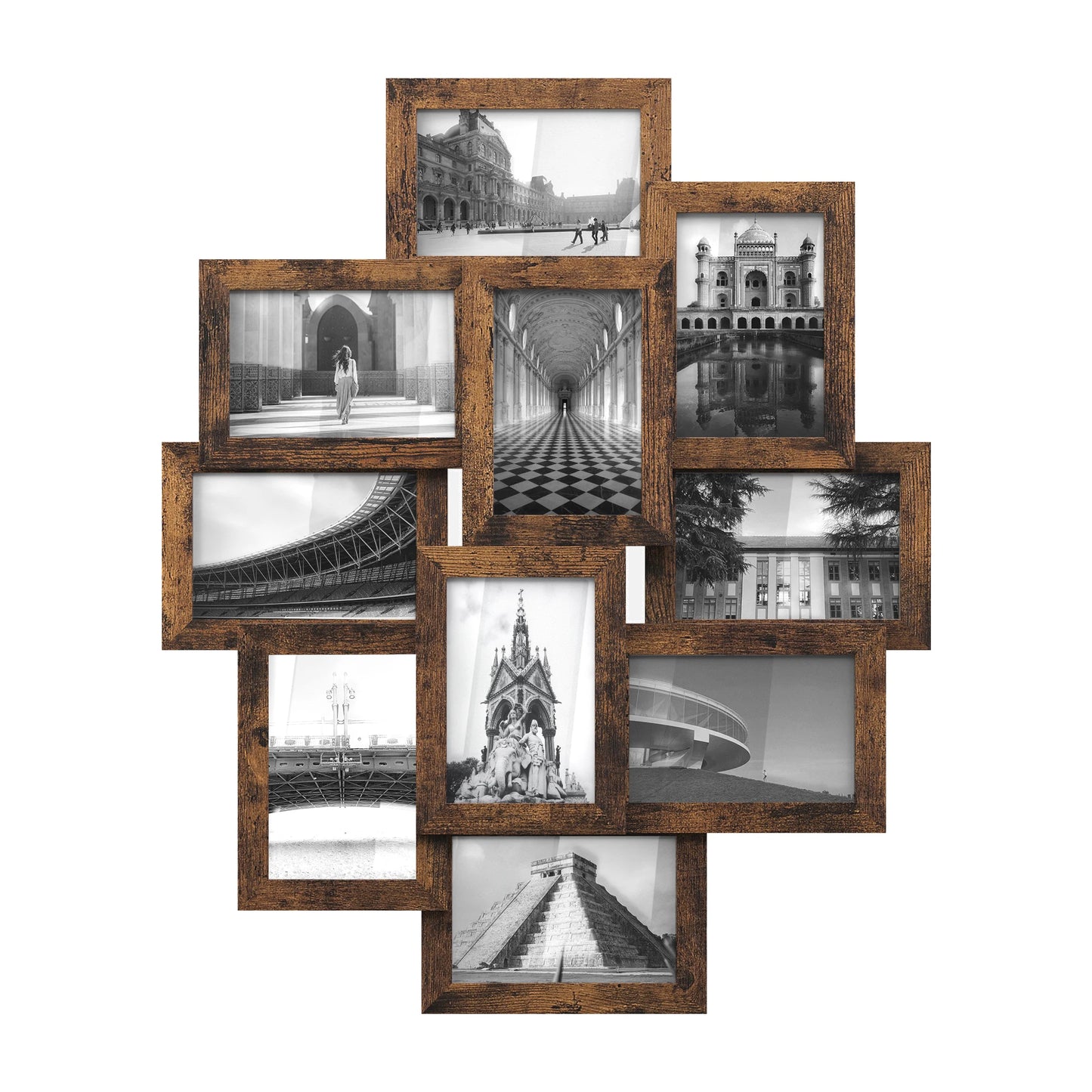 10-Pack Collage Picture Frames for Wall – Rustic 4x6 Photo Frame Set