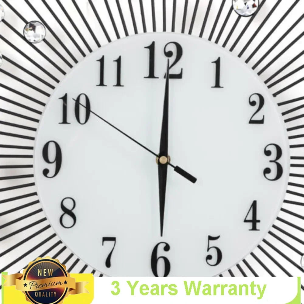 Luxury 3D Metal Sunburst Wall Clock