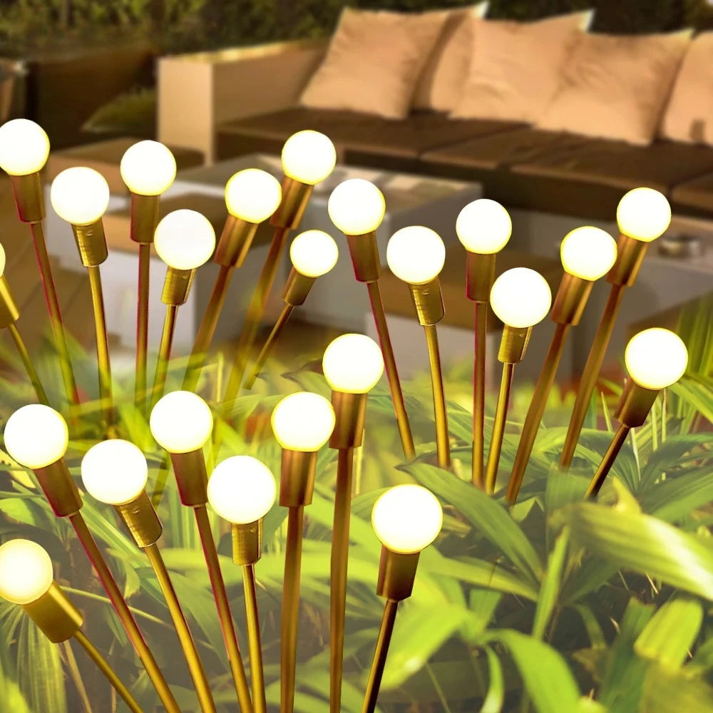 10-LED Solar Firefly Garden Lights – Waterproof Outdoor Swaying Pathway Decoration