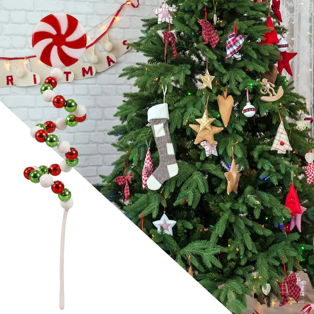 Christmas Candy Cane Tree Picks – Red & White Lollipop Holiday Decorations