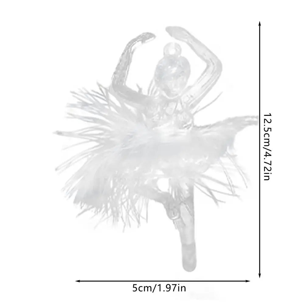 Crystal Angel & Dancing Girl Christmas Ornaments – Elegant Acrylic Pendant Decorations