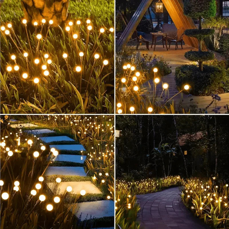 10-LED Solar Firefly Garden Lights – Waterproof Outdoor Swaying Pathway Decoration