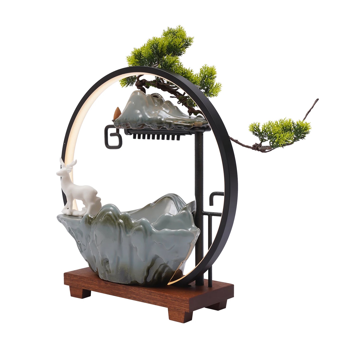 Indoor Tabletop Water Fountain with Mist and LED