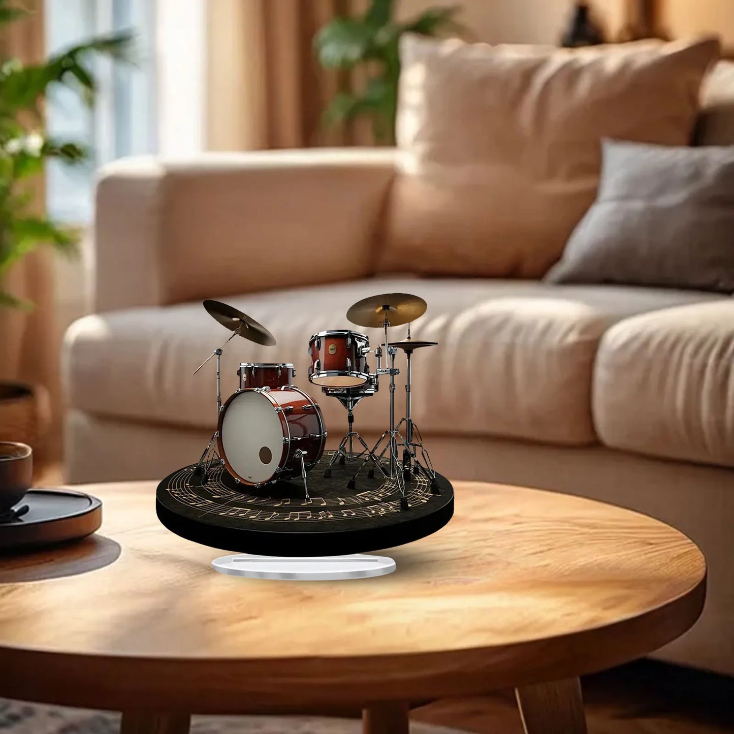 Beautiful Christmas Ornament Creative Drum Stand Decoration – 2D Acrylic Hand Figure