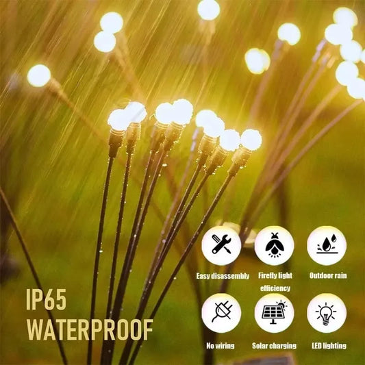 10-LED Solar Firefly Garden Lights – Waterproof Outdoor Swaying Pathway Decoration