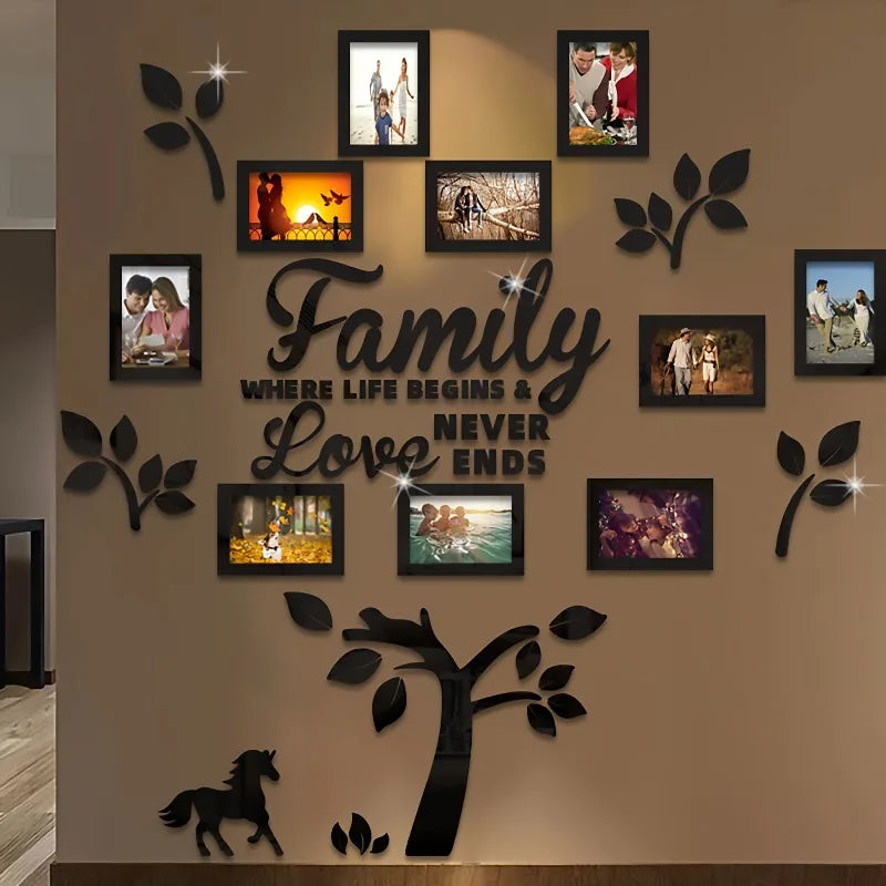 3D Acrylic Photo Wall Decor – DIY Customizable Photo Collage Frame Kit