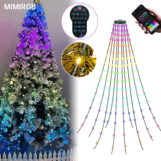LED Smart Christmas Tree Lights – App Control Multicolor Fairy Lights