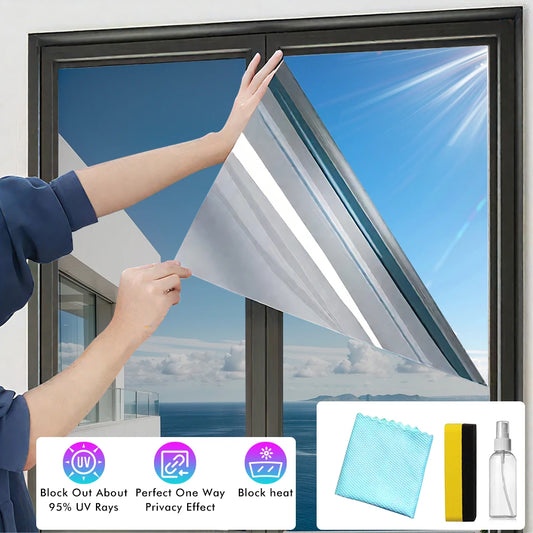One Way Window Privacy Film – Reflective Anti-UV Sun Blocking Vinyl Glass Sticker