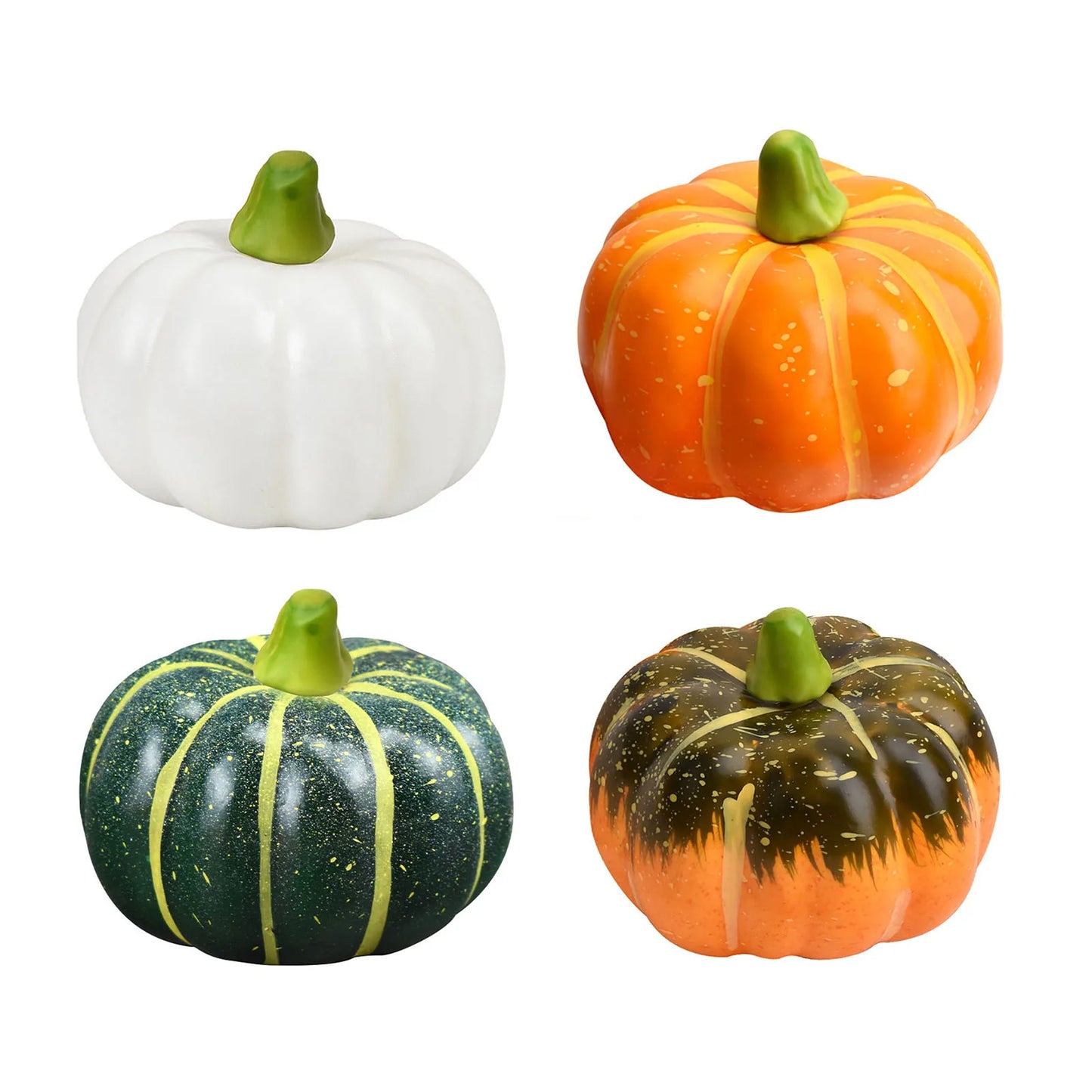4pcs Artificial Foam Pumpkin Set of 4 – Autumn Harvest Home Decor