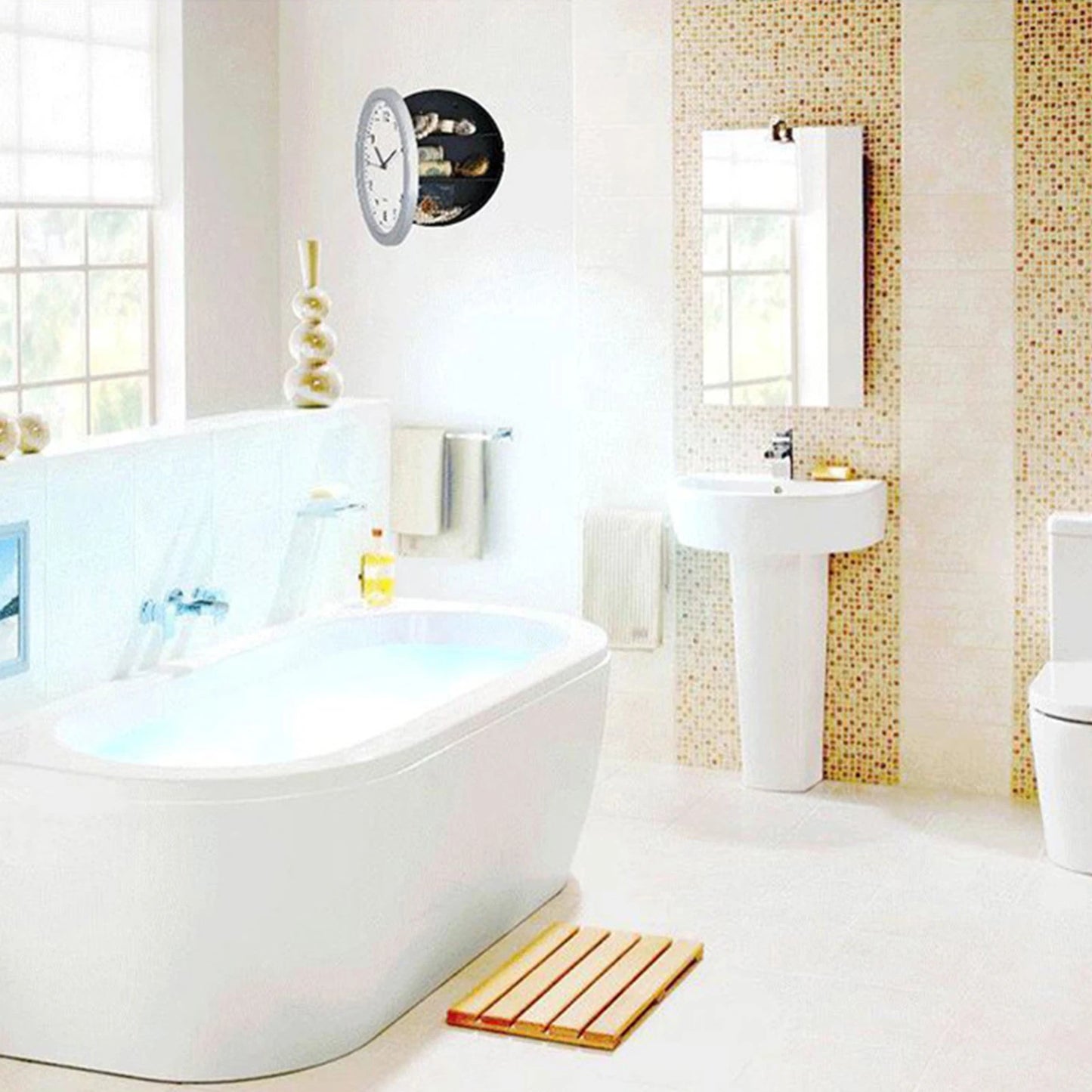 Hidden Storage Wall Clock with Secret Compartment